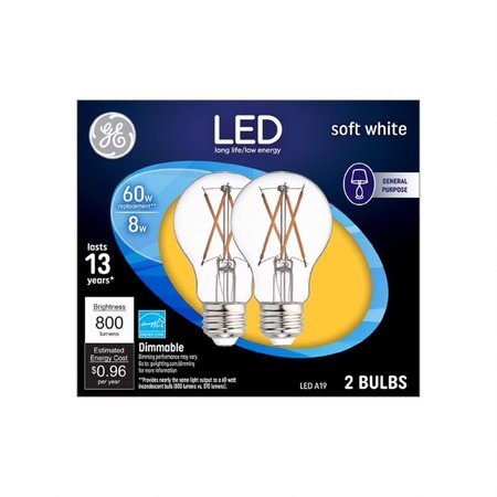 CURRENT A19 E26 (Medium) LED Light Bulb Soft White 60 Watt Equivalence , 2PK 93098656